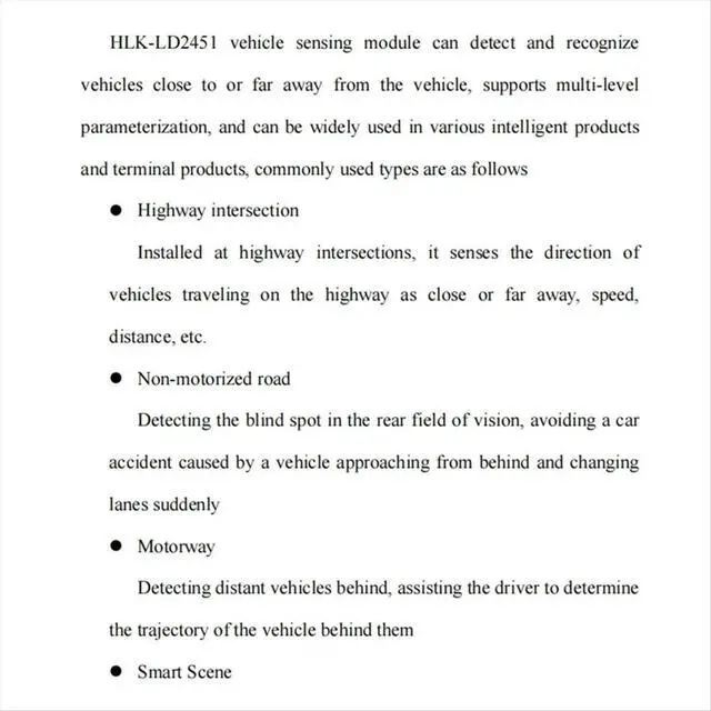 Alt view image 3 of 3 - 24G Vehicle Ranging Velocity Measurement Millimeter Wave Radar LD2451 Vehicle Condition Monitoring Sensor Module