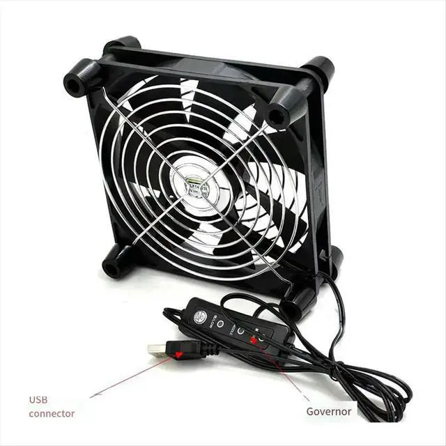 Alt view image 3 of 6 - 140mm USB Computer Cooling Fan 5V Quiet Fan with 3 Adjustable Speeds 2800RPM High Performance for Electronics