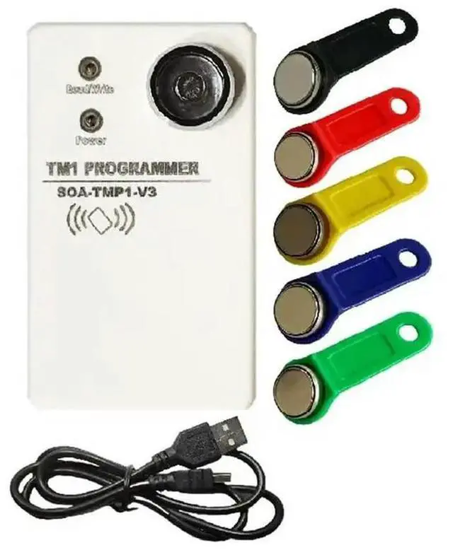 Main image of TM1 RFID Copier Duplicator Handheld RW1990 TM1990 TM1990B Ibutton DS-1990A 125Khz EM4305 T5577 EM4100 TM Card Reader