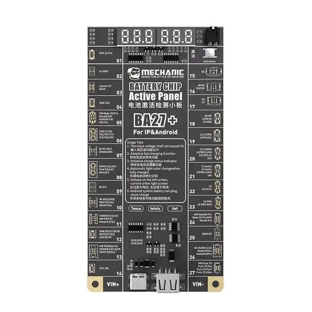 Alt view image 2 of 6 - BA27+ Chip Active Panel for Phone 6-17 Series Android Fast Charging Activation Detection Board Tools