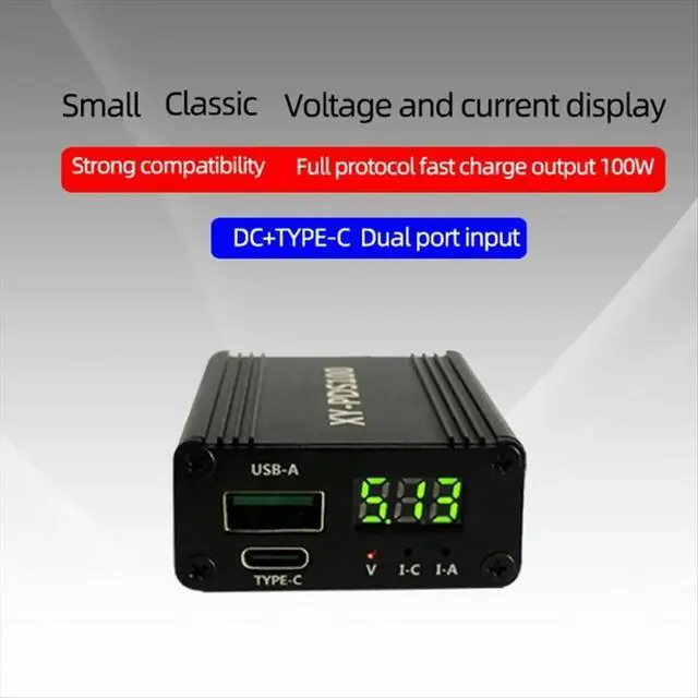 Alt view image 3 of 3 - XY-PDS100 QC4.0 QC3.0 Type-C 5A 100W DC12-28V Mobile Phone Quick Charger for SCP FCP PD