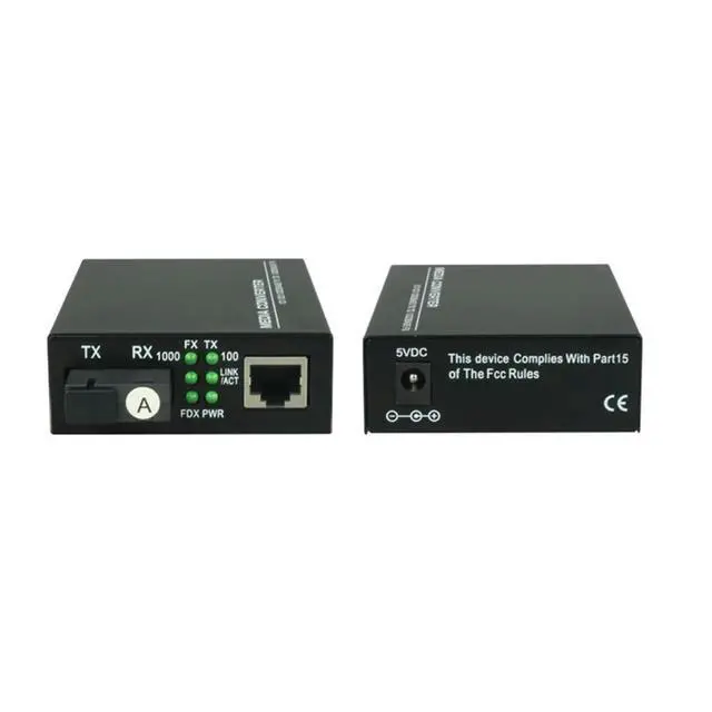 Alt view image 2 of 3 - 1Pair 10G + Fiber to RJ45 Media Converter RJ45 to + 10/100/1000M/2.5G/10G Ethernet Converter EU Plug