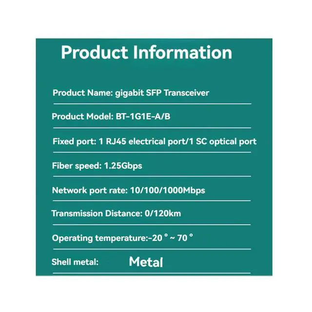 Alt view image 3 of 3 - 1Pair 10G + Fiber to RJ45 Media Converter RJ45 to + 10/100/1000M/2.5G/10G Ethernet Converter EU Plug