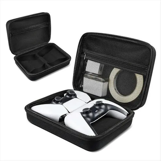 Alt view image 3 of 3 - Shockproof Carrying Case for Controllers Gamepad Bag with Compartments Ideal for Gaming Accessories