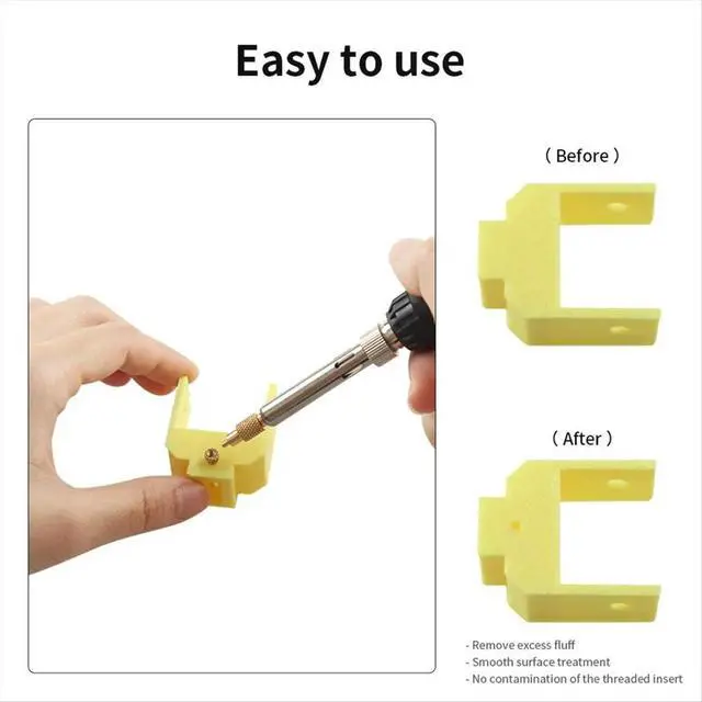 Alt view image 2 of 3 - Heat Set Insert Soldering Iron Tip M2-M8 Brass Hot Melt Inset Nut Embedded Thread Insertion Kit for 3d Printing US Plug