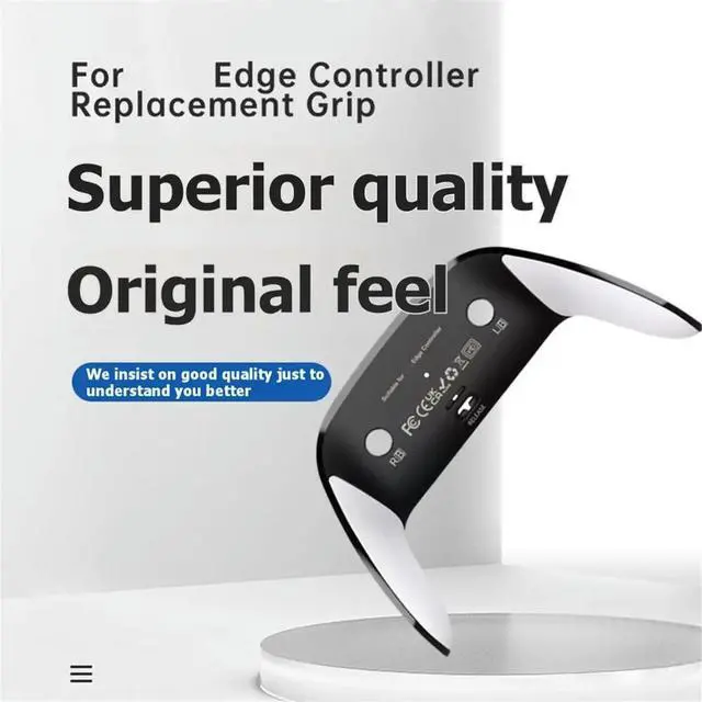 Alt view image 3 of 6 - For Edge Top Bottom Decorative Trim Shell Replacement Front Back Clip Shell for Edge Controller Black