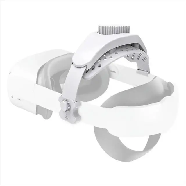 Alt view image 3 of 3 - For 3/2/Pro/Pico4 VR Headset Silicone Comfort Head Strap with Adjustable VR Decompression Head Straps - White