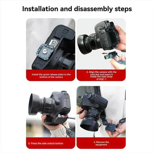 Main image of Quick Release Shoulder Strap Base with Quick Disconnect Adapter for Cameras for Fast Release Plates