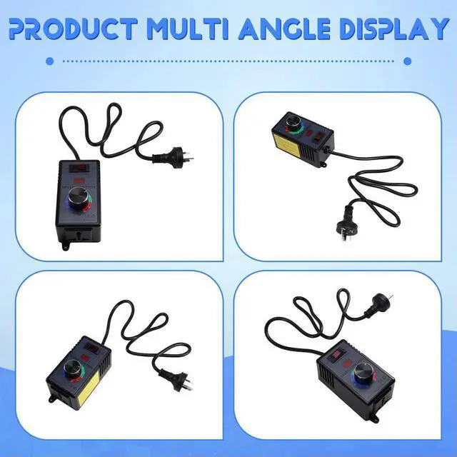 Alt view image 3 of 3 - Overload Protected AC Motor Speed Controller 10A 0-220VAC Output Voltage Regulator For Fans AU PLUG AC220-240V