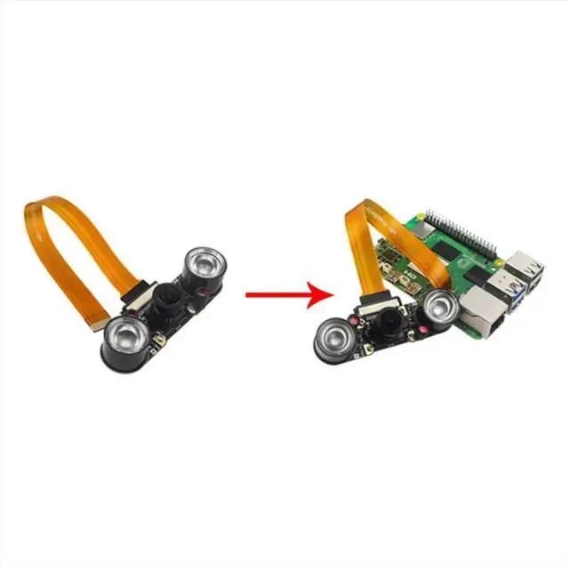 Alt view image 3 of 3 - 8MP Camera Module with Night Vision for 5 Camera IMX219 160 Degree Viewing Angle Interface Cam