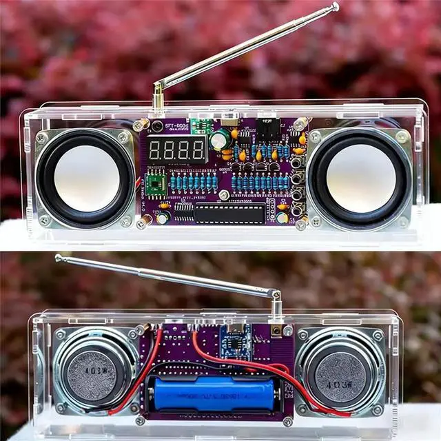 Alt view image 3 of 3 - 87.5MHz-108MHZ FM Radio Soldering Kit Digital Tube Display FM Radio Electronic DIY Kit Soldering Learning Electronic Kit