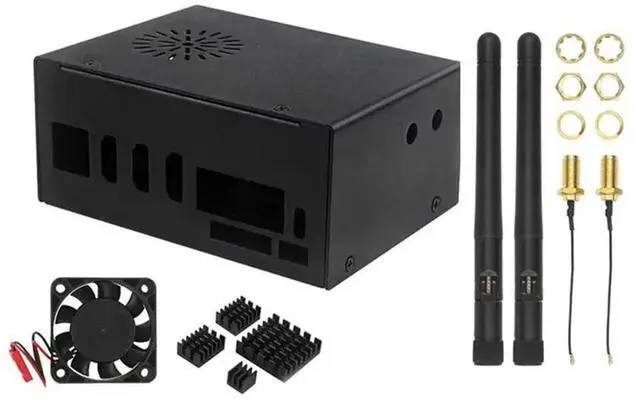 Alt view image 2 of 3 - For 5 Plus l Case with Cooling Fan Heat Sink 2 Antenna 6 BT for 5 Plus 4 / 8 /16 GB
