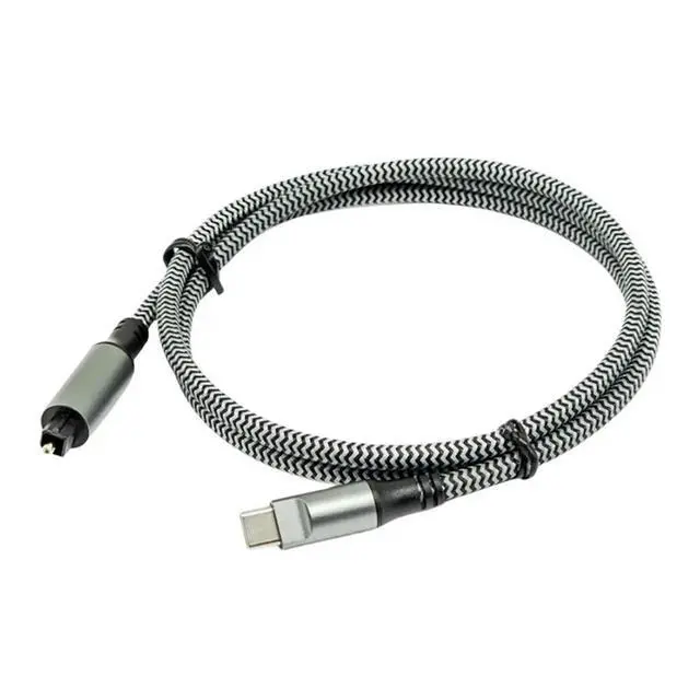 Alt view image 2 of 3 - USB C Male to TOSLINK Male Optical Sound Adapter USB-C to SPDIF Digital Converter for Computer Laptop Connection