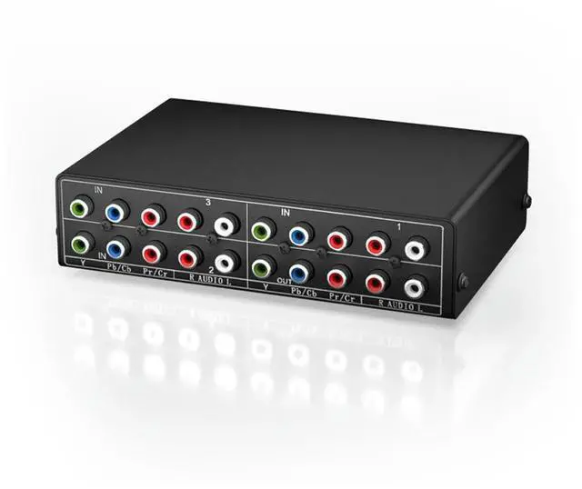 Alt view image 2 of 3 - 3-Way RGB Component AV Switch Video Audio Output Ypbpr Component RGB Switcher Box for TV 360 DVD
