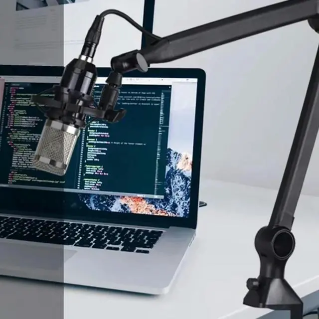Main image of Desktop Microphone Holder Adjustable Mic Cantilever Stand Suspension Boom Scissor Arm for Live Streaming
