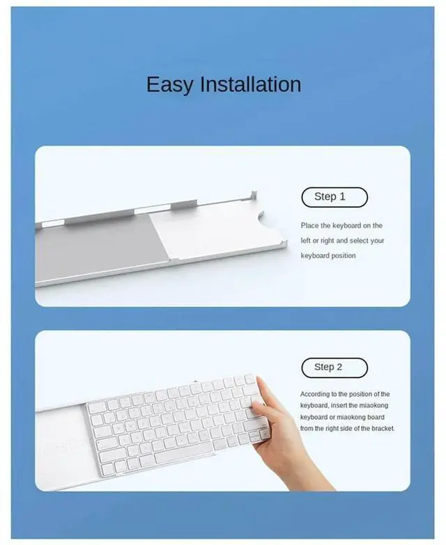 Alt view image 3 of 3 - 2-In-1 Stand Tray Frame for Magic Keyboard Touch ID Magic Trackpad A1644 2449 A1535 Base Stand Box
