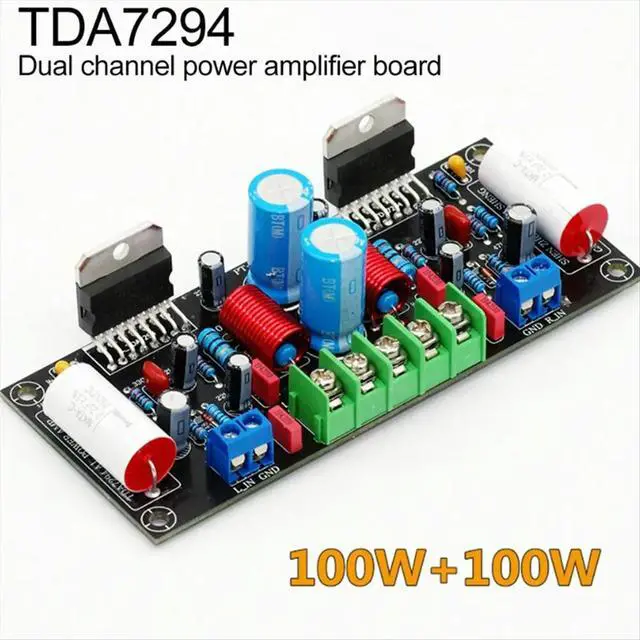 Alt view image 3 of 3 - TDA7294 100W+100W Dual-Channel Audio Amplifier Board Power Amplifier Board HIFI Amplifier Module Accessories DIY Parts
