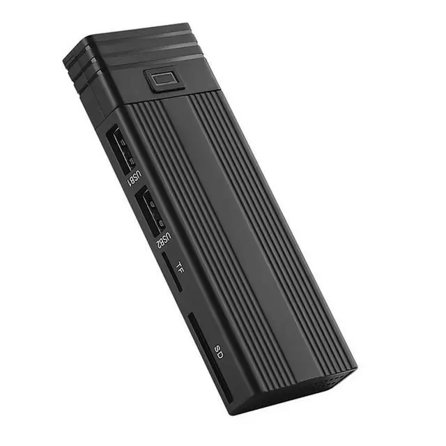 Alt view image 2 of 3 - 10Gbps Aluminum 5 in 1 USB C Hub M.2 NVMe NGFF SSD Enclosure NVMe Case Box SD TF Card Reader Type C HUB Dock