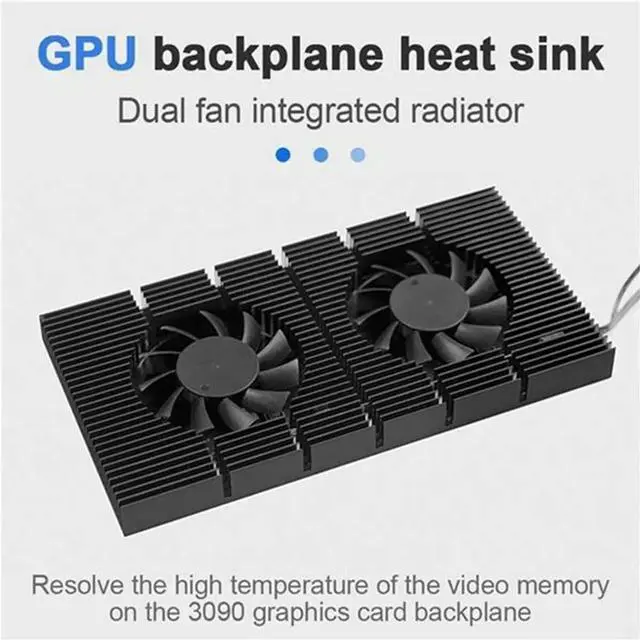 Main image of GPU Backplane Radiator Video Memory VRAM Radiator Panel Alloy Aluminum Cooling Backplate for 3090 3080 3070 Series