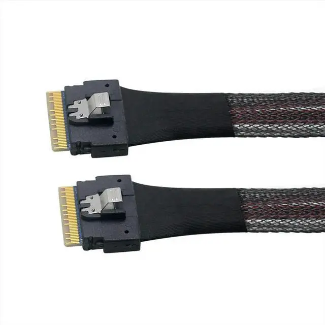 Main image of Server High-Speed Cable SFF-8654 Slim SAS to PCI-E Slimline SAS 4.0 SFF-8654 8i 74pin Host Server Disk Array Data Cable