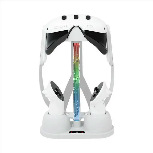 Alt view image 2 of 3 - Charging Dock for 3 VR Headset Charging Stand Charger Station for 3 RGB Lights Stand