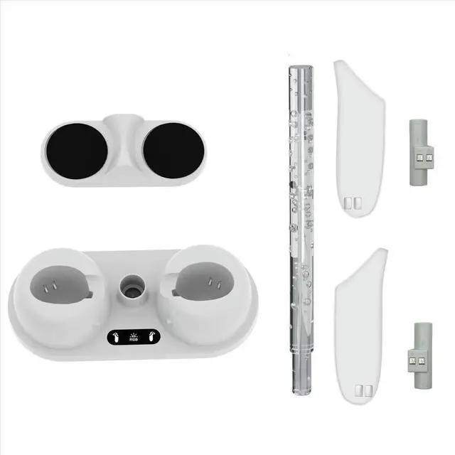 Alt view image 3 of 3 - Charging Dock for 3 VR Headset Charging Stand Charger Station for 3 RGB Lights Stand