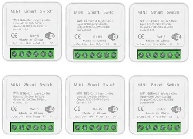 Main image of Home DIY Switches Tuya Mini Switch Module Supports 2 Way Control Via Life APP Alexa Voice Control