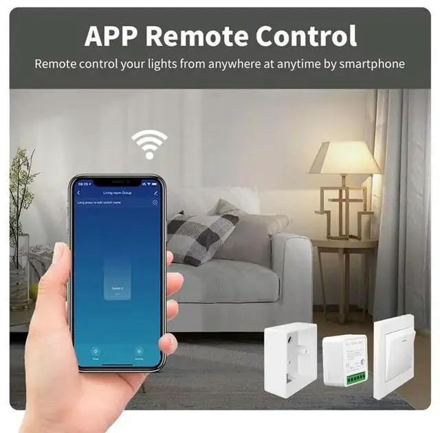 Alt view image 3 of 3 - Home DIY Switches Tuya Mini Switch Module Supports 2 Way Control Via Life APP Alexa Voice Control