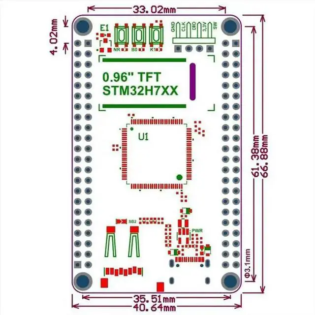 Main image of WeAct STM32H7 STM32H750VBT6 STM32H750 STM32 Demo Board Core Board Development Board(A)