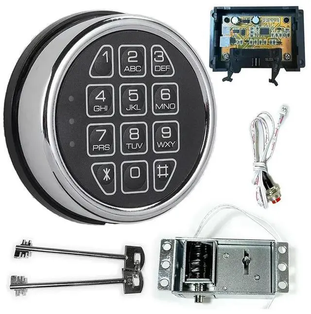 Alt view image 3 of 3 - Lock Replacement Chrome Digital Keypad Electronic Lock