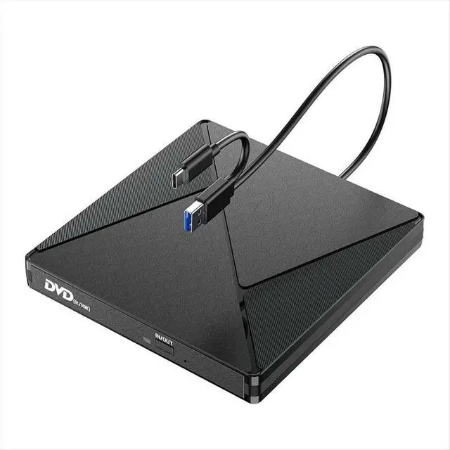 Alt view image 2 of 3 - External CD/DVD Drive,DVD Reader Writer ROM Drive,CD Burner External Disk Drive for Laptop Desktop ,