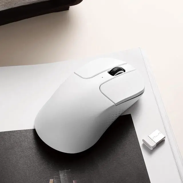 Alt view image 4 of 7 - Keychron M3 Mini 4K Wireless Bluetooth 5.1/2.4 GHz/Wired Optical Mouse, Ultra-Lightweight 55g Programmable PixArt 3395 Sensor with up to 26,000 DPI/ 650 IPS for Windows Mac Linux - White