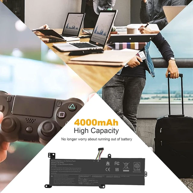 Alt view image 6 of 7 - Futurebatt L16L2PB2 Laptop Battery Compatible with Lenovo IdeaPad 320-14AST 320-14IAP 320-14IKB 14ISK 15ABR 15AST 15IAP 15IKB 15ISK 17ABR 17AST17IKB 17ISK 130-14AST 330-15IKB 14AST 14IGM 14IKB 15AST