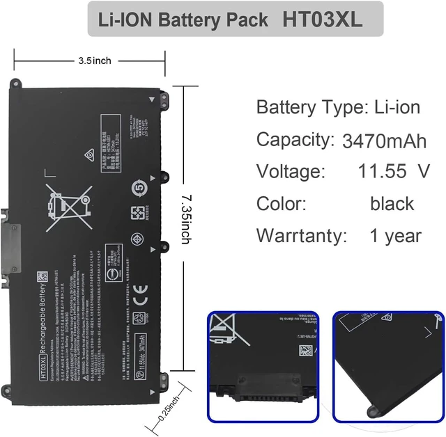 Alt view image 2 of 6 - HT03XL L11119-855 Laptop Battery Compatible with HP Pavilion 15-CS 15-DA