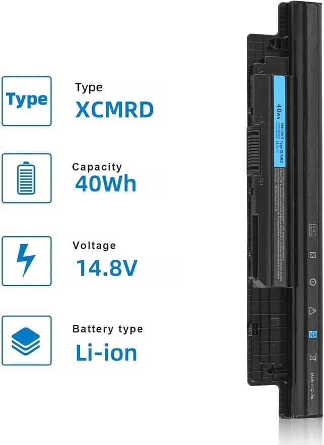 Alt view image 2 of 7 - 40Wh XCMRD Laptop Battery for Dell Inspiron 15 3000 Series 3521 3531 3537