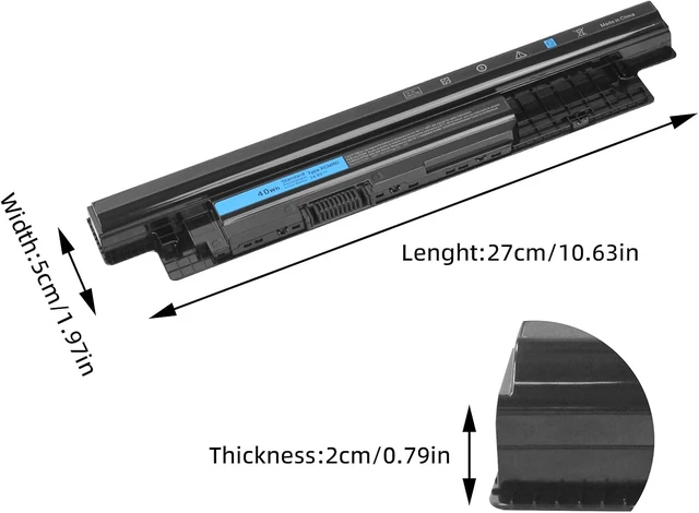 Alt view image 3 of 7 - 40Wh XCMRD Laptop Battery for Dell Inspiron 15 3000 Series 3521 3531 3537