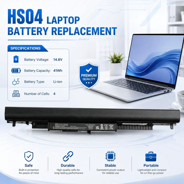 Alt view image 2 of 7 - 807956-001 Battery for HP HS04 HS03 807957-001 807611-421 807612-421