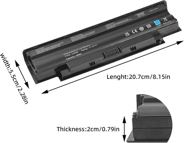Alt view image 3 of 6 - J1KND Laptop Battery for Dell N5110 N5010 N5030 N5040 N5050 N7010 N7110 N4010 N4110 M5010 M5030 M5040 M5110 3420 3520 Vostro 3450 3550 3750 4T7JN 07XFJJ 04YRJH