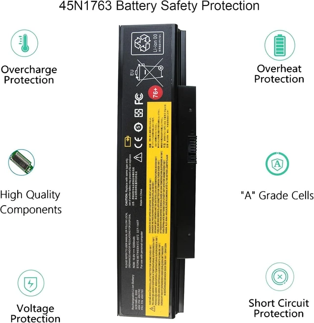 Alt view image 4 of 6 - 45N1762 76+ Laptop Battery 10.8V 5200MAH