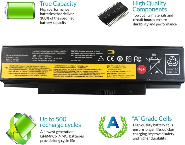 Alt view image 5 of 6 - 45N1762 76+ Laptop Battery 10.8V 5200MAH