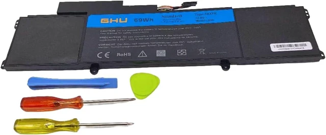 Main image of GHU XPS L421X Battery Premium 69Wh Grade A Polymer Cell, UL Tested, 4RXFK C1JKH Compatible with Laptop Dell Ultrabook, Easy Install, Lasts Long