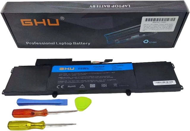 Alt view image 2 of 7 - GHU XPS L421X Battery Premium 69Wh Grade A Polymer Cell, UL Tested, 4RXFK C1JKH Compatible with Laptop Dell Ultrabook, Easy Install, Lasts Long