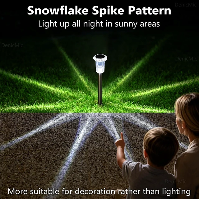 Alt view image 6 of 7 - DenicMic Solar Lights Outdoor Waterproof 10 Pack Pathway Lights Cool White