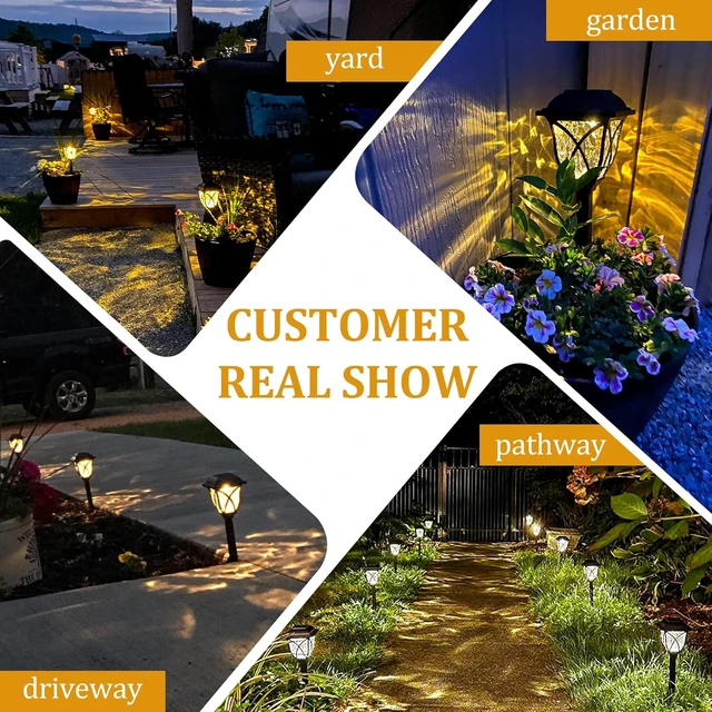Alt view image 2 of 7 - GIGALUMI 6 Pack Solar Lights Outdoor Waterproof, LED Solar Garden Lights