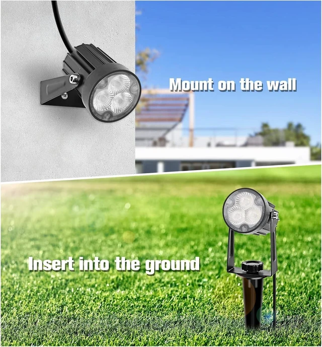Alt view image 5 of 7 - APONUO Metal Outdoor Solar Landscape Lights, Waterproof Spotlight 6-in-1 for Yard Landscape Lighting, Auto On/Off for Pathway, Driveway, Patio, Warm White