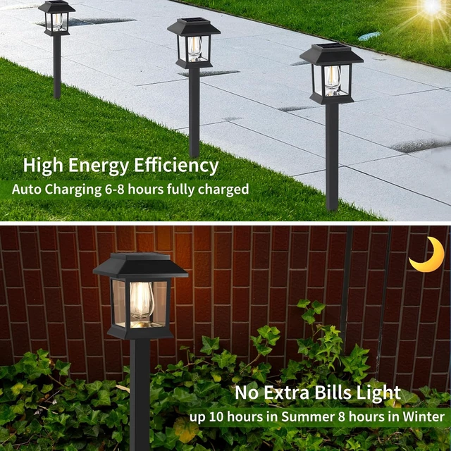 Alt view image 3 of 7 - Greluna Solar Lights Outdoor,12 Pack 3000K Waterproof Auto On/Off Solar Pathway Lights for Your Garden, Landscape, Path, Yard, Patio, Driveway,Walkway Decor
