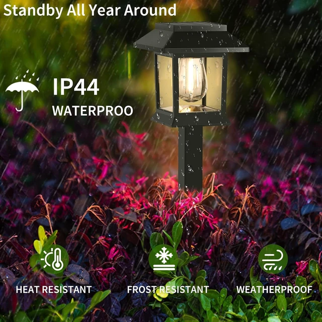 Alt view image 4 of 7 - Greluna Solar Lights Outdoor,12 Pack 3000K Waterproof Auto On/Off Solar Pathway Lights for Your Garden, Landscape, Path, Yard, Patio, Driveway,Walkway Decor
