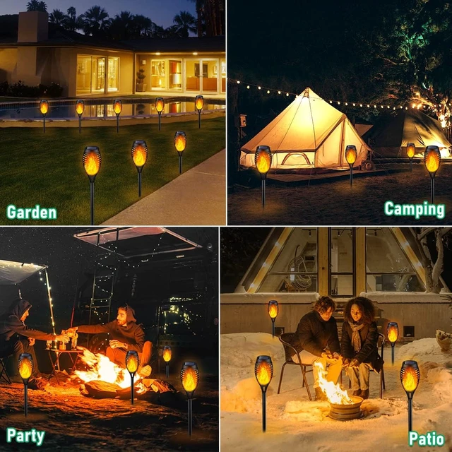Alt view image 2 of 6 - IkeeRuic Solar Torch Light with Flickering Flame for Halloween Decorations