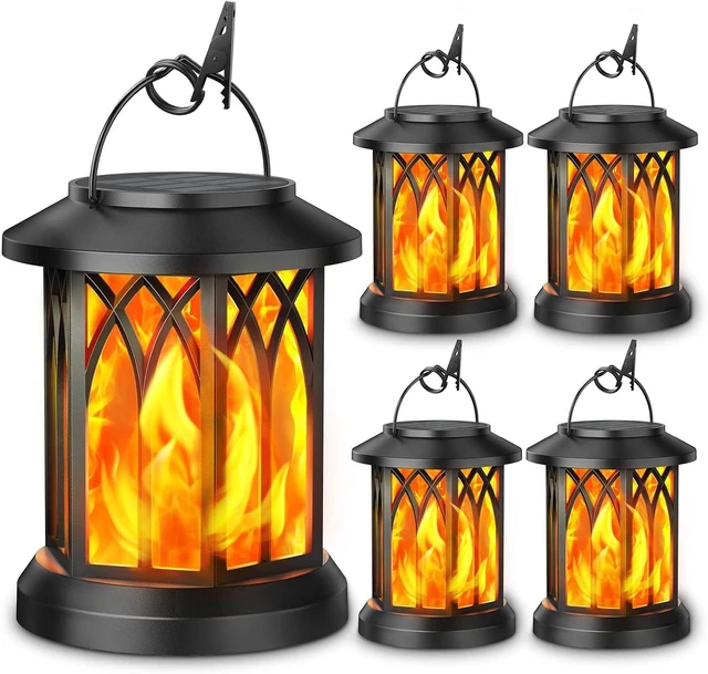 Main image of KOOPER 4 Pack Solar Lantern Outdoor Lights, Upgraded Flickering Flame Solar Lanterns Lights Outdoor Waterproof, Hanging Lantern Decorative, Solar Powered Lanterns for Yard Patio Path Tree Garden Decor