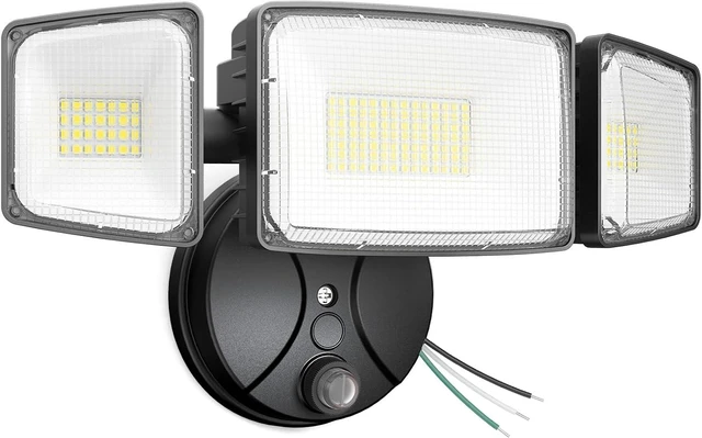 Main image of Onforu 100w Dusk to Dawn Outdoor Lighting,11000LM Led Outdoor Light from Dusk Till Dawn,Super Bright Flood Light,IP66 Waterproof Exterior Security Black Light Fixture,3 Heads Photocell for Garage,Yard